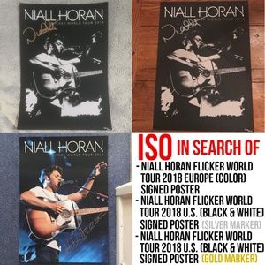 Niall Horan Signed 'Flicker World Tour' Posters